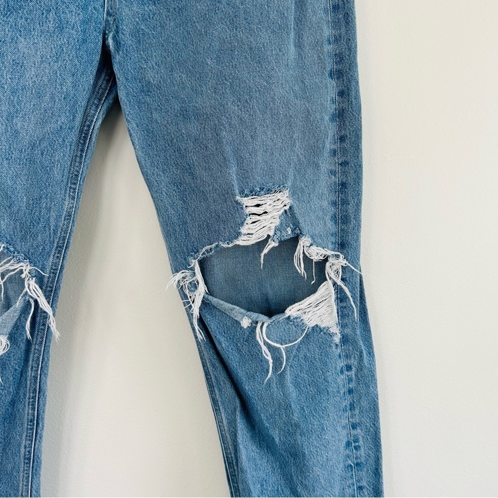 AGOLDE ‘90s Fit Loose Fit Jeans Fall Out Blue Washed Distressed High Rise - Picture 7 of 11